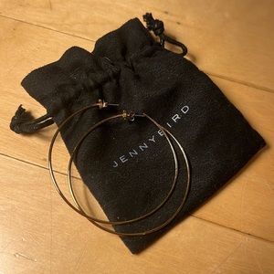 Jenny bird gold oversized starlet hoops stud closure 14K gold plated